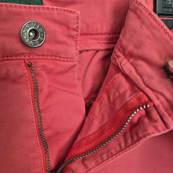 Orvis Mens Red Cotton Shorts Size 38 With Button & Zipper Closure Back Pockets B - Picture 4 of 7